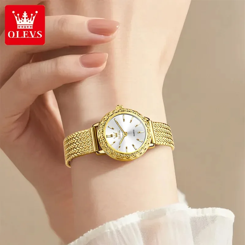 OLEVS 5643 Woman Watch Top Thin Quartz Watch Women High Hardness Mirror 30M Waterproof Ladies Wristwatch