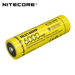 High Capacity NITECORE NL2160HP 6000mAh 3.6V 21700 Li-ion Rechargeable Battery