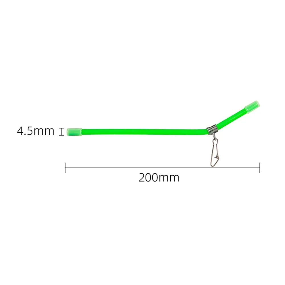 20 Pcs Sea Fishing Anti Tangle Feeder Boom Luminous Green ABS Anti Tangle Booms With Snaps Tube Balance Connector