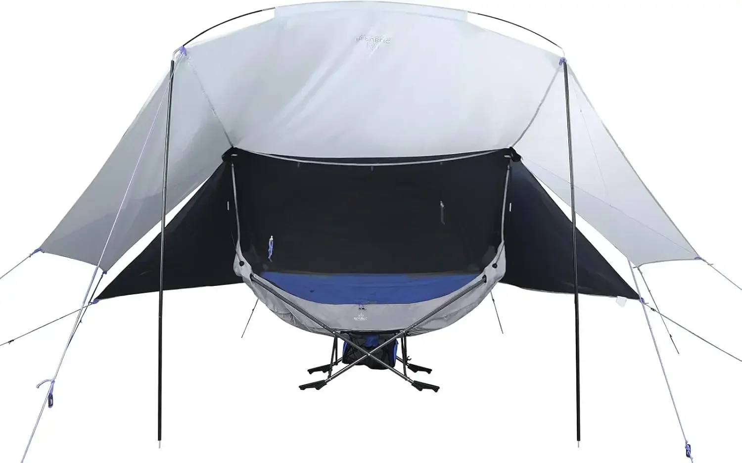 

Портативный гамак с подставкой, набор гамаков Samsara, компактный складной гамак в рамке с москитной сеткой и брезентовыми пляжами - синий