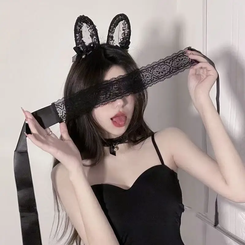 Sexy Lace Eye Mask Black Floral Blindfold for Women Men Couples Role Play Costume Accessory Halloween Party Supplies view 5