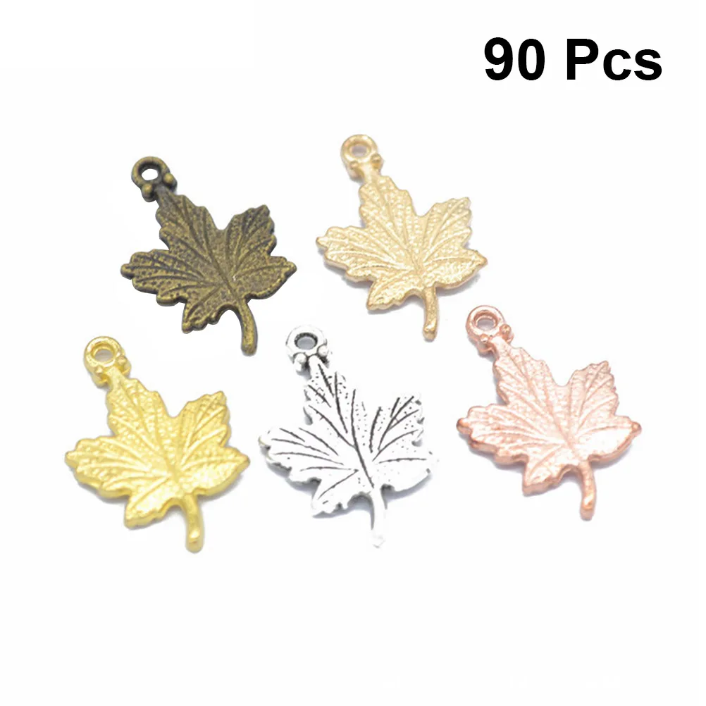

90pcs Maple Leaf Pendant Alloy Charm DIY Jewelry Making Pendants Accessories Creative Stylish Design Durable Fashion