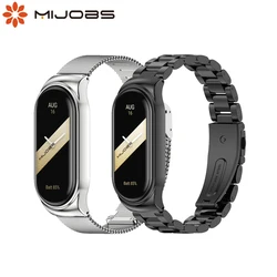 For Mi Band 10 Strap For Xiaomi Mi Band 9 8 7 6 5 Metal Wristbands Mi band 7 Bracelet Smart Watch Replacement Accessories