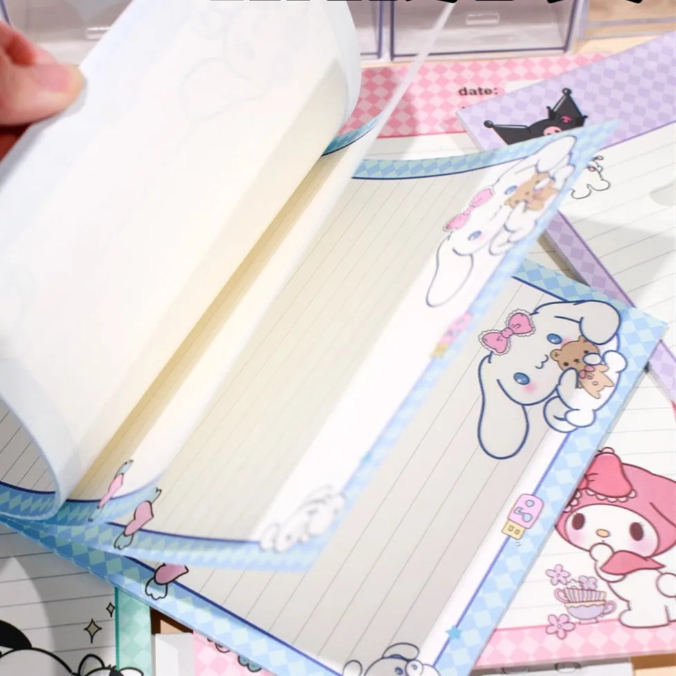 New Sanrio Cinnamoroll B5 Scribbling Pad Study Paper Can Be Torn Cartoon My Melody Kuromi Word Book Anime Pochacco Sketch Book