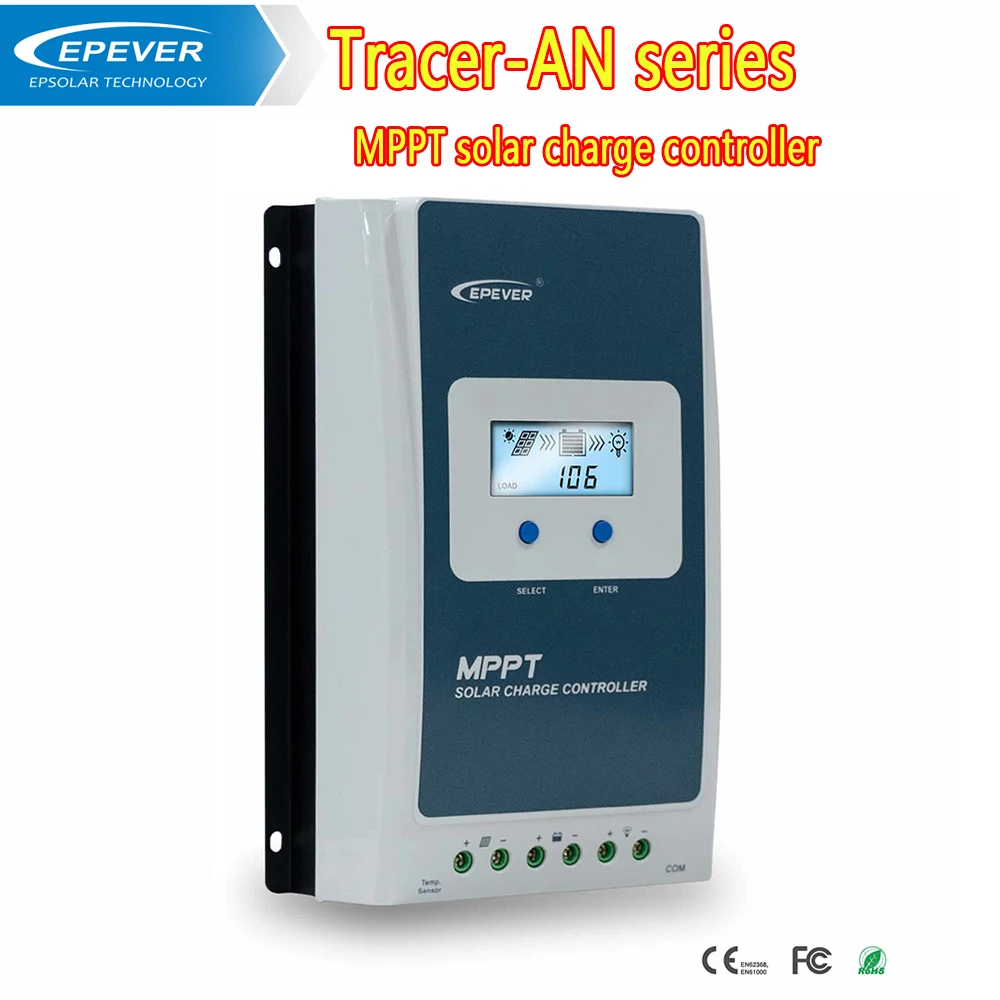 epever tracer an serie mppt controlador de carga solar 1206an 2206an 3210an 4210an rs485 porta de comunicacao 01