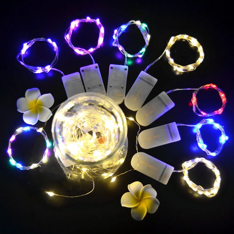 5M Koperdraad Lichtslingers Cr2032 Batterij-Aangedreven Kerstslinger Kerstverlichting String Outdoor Tuin Huisfeest Decoratie