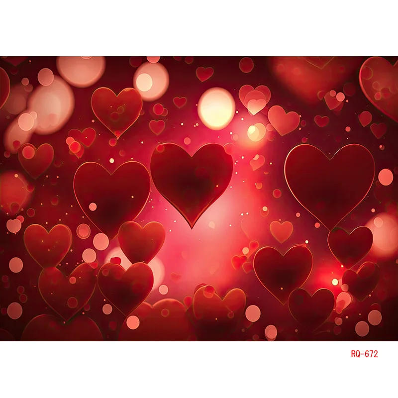 Red Heart-Shaped Creative Confession Scene Background Valentine's Day Love Photo Studio Photography Backdrops RQ-54