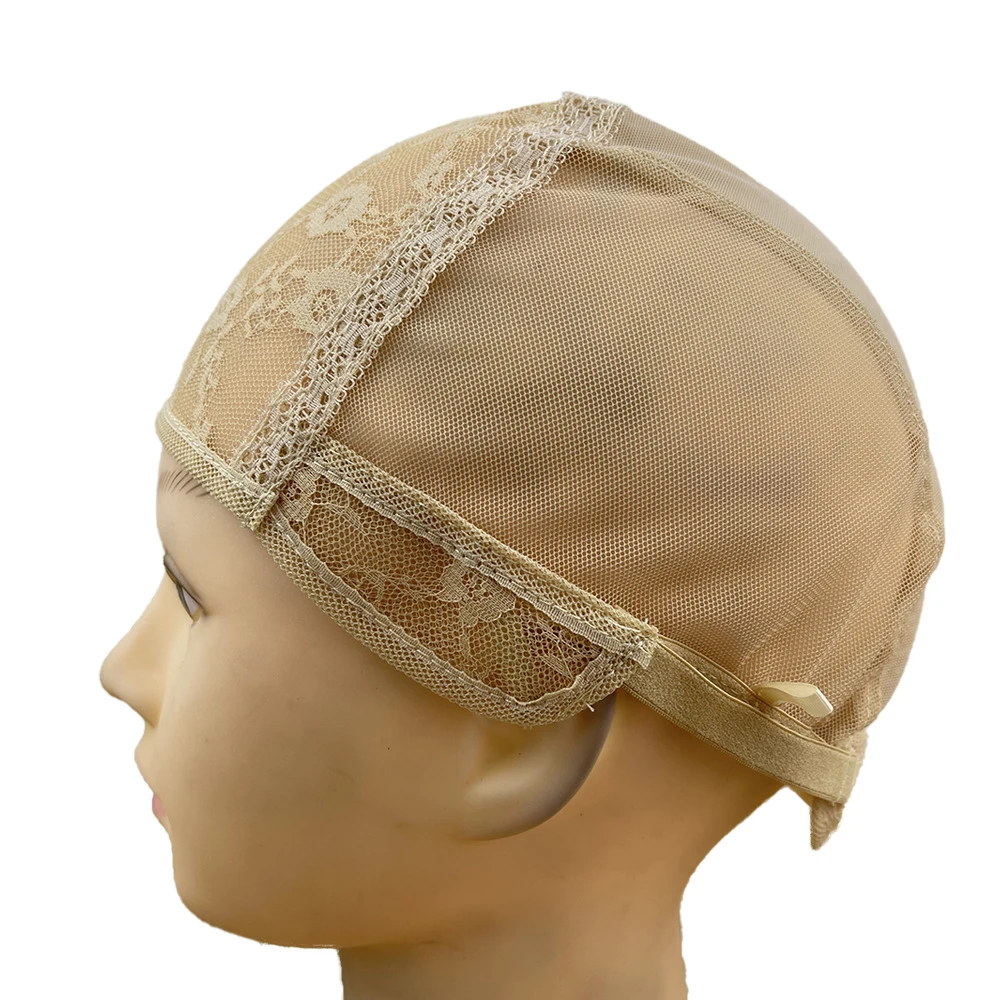 Custom Adjustable Lace Net Mesh Dome Wig Caps Spandex Headband for Making Glueless Wigs Ventilated Ventilation