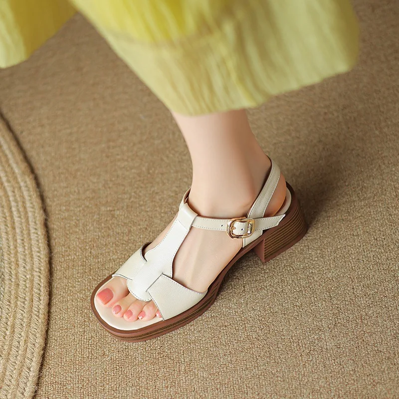 

2024 Sexy European and American Fashion Sandals Women'S Fish Mouth Thick Women's Shoes