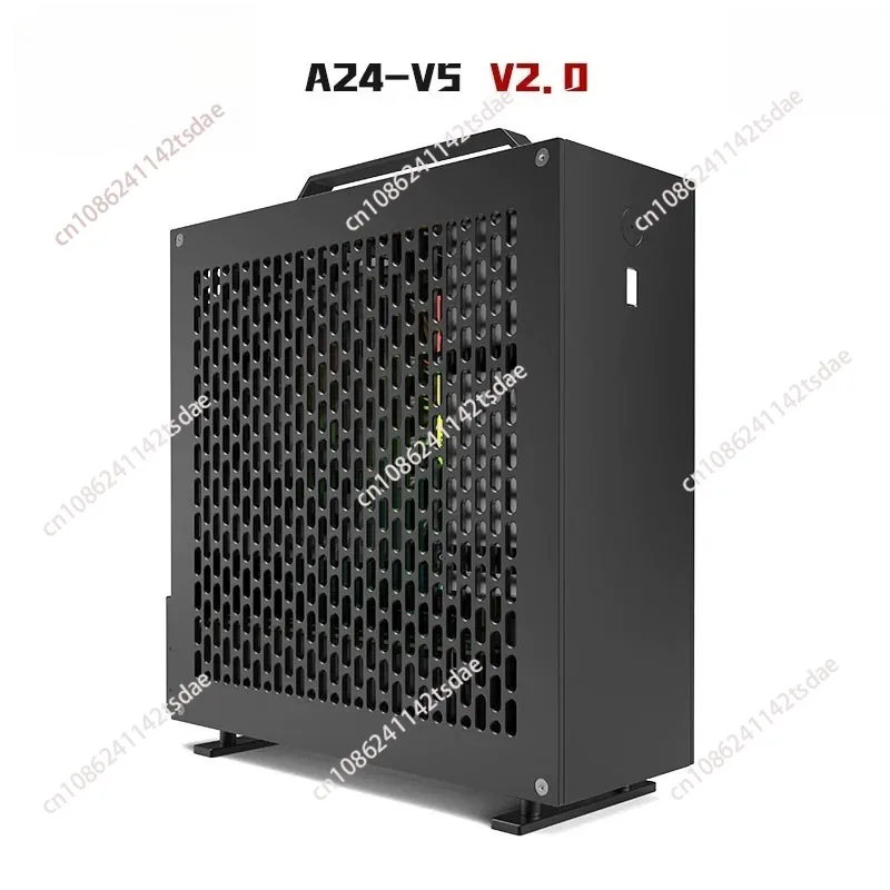 A24-V5 5L Mini ITX Case Small Form Factor Desktop Chassis with Dual Slot & 1U Single Output Power Supply