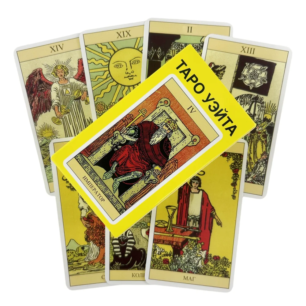 Russian Version Tarot Cards Games Deck Of Rider Board Deck With Paper Guidebook