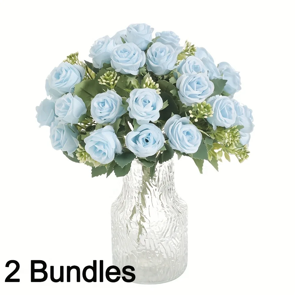 1/2 Stücke Rose Künstliche Blumen Bouquet 30 CM Seide Gefälschte Blume für Wohnkultur Hochzeit Dekoration Party Supplies Vase Ornament – Detail 5