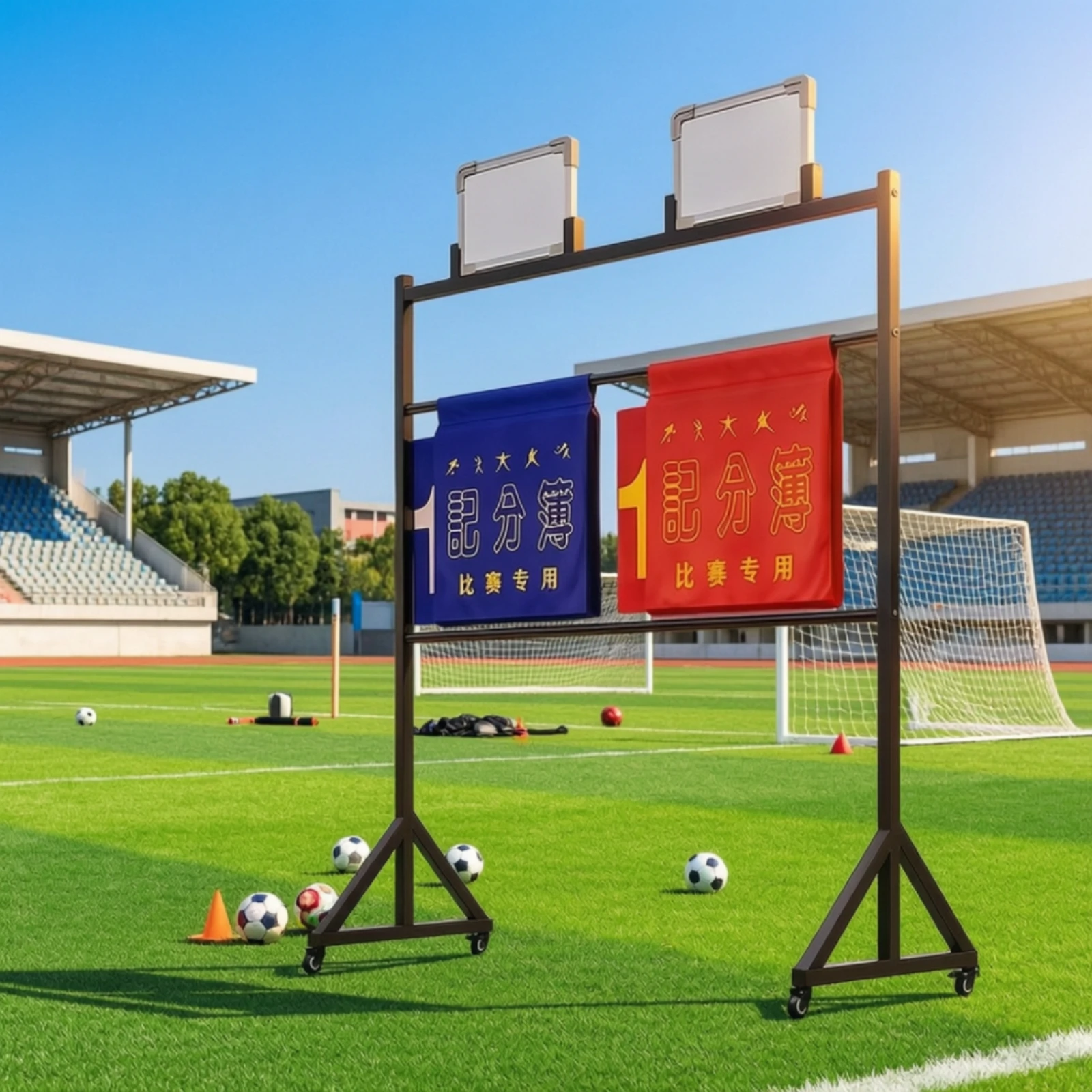 support-de-tableau-de-score-robuste-sur-roulettes-pour-terrains-sportifs-support-portable-pour-arbitre-avec-large-eventail-de-reglages