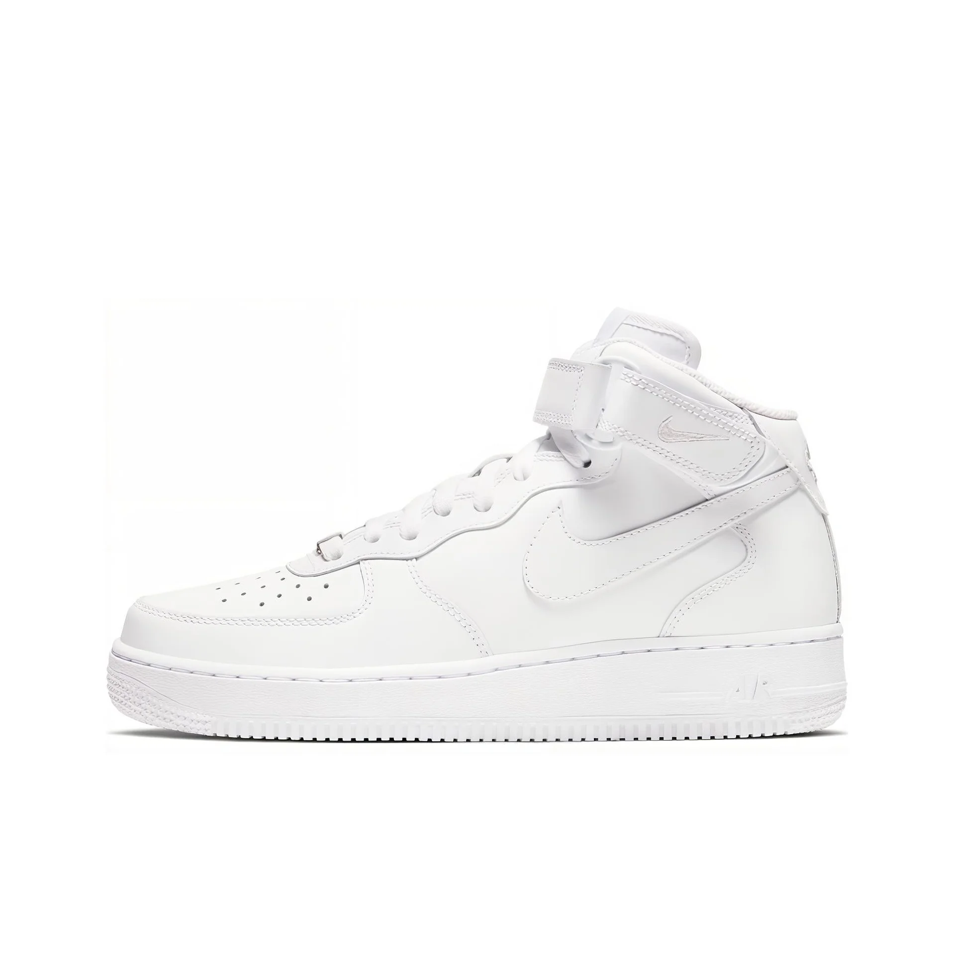 Nike Air Force 1 07 Synthetic Leather Mid top Skateboard Shoes Women's Pure White DD9625-100