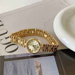 Temperament Vintage Roman scale chain watch strap Quartz Watch For women's girl Student gift Women's accessories