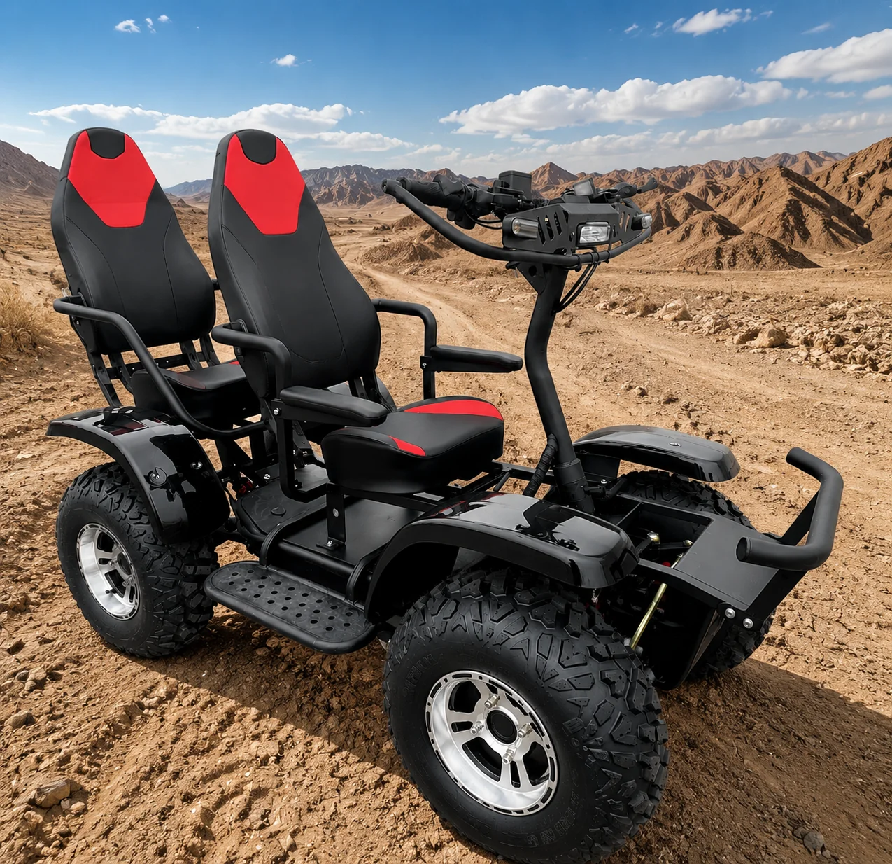 Electric 4 Wheel Mobility Scooters 60V/6000W Lithium Battery Brushless Motor Heavy Duty with Seat for Elderly