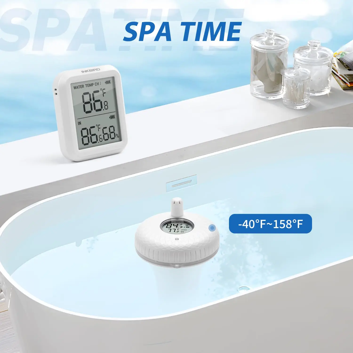 INKBIRD-Piscine flottante sans fil de 2e génération, Therye.com avec affichage, adaptée au bain à remous, piscine, aquarium, sécuritaires à poissons