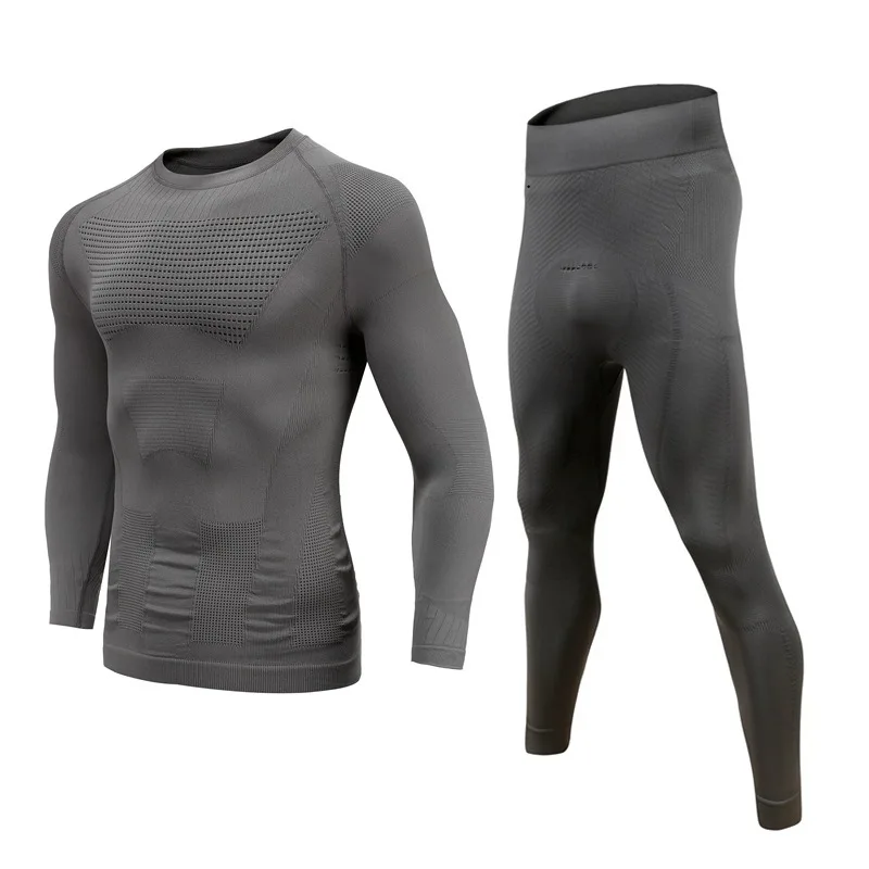 Men's Thermal Underwear Set, Winter Base Layer Sport Long Johns Top & Bottom Suit Compression Cold Weather Gear for Skiing