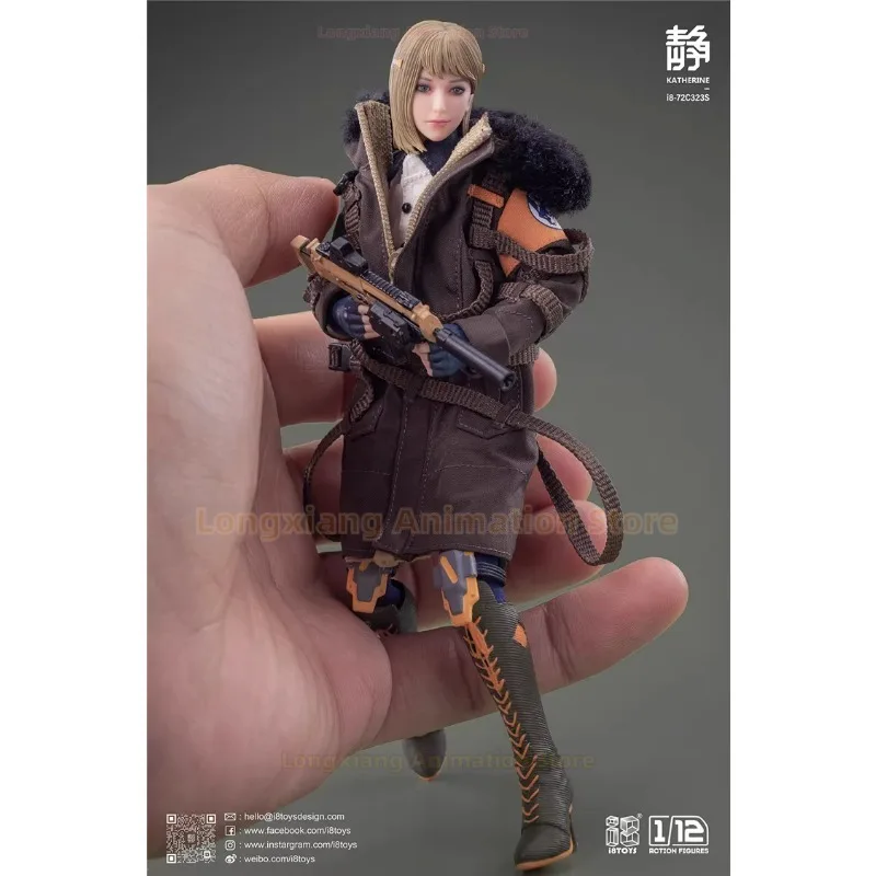 شحنة 24 ساعة I8Toys 1/12 سلسلة كلب هادئ كاثرين I8-72C323 نموذج متحرك للعين مجموعة هدايا #3