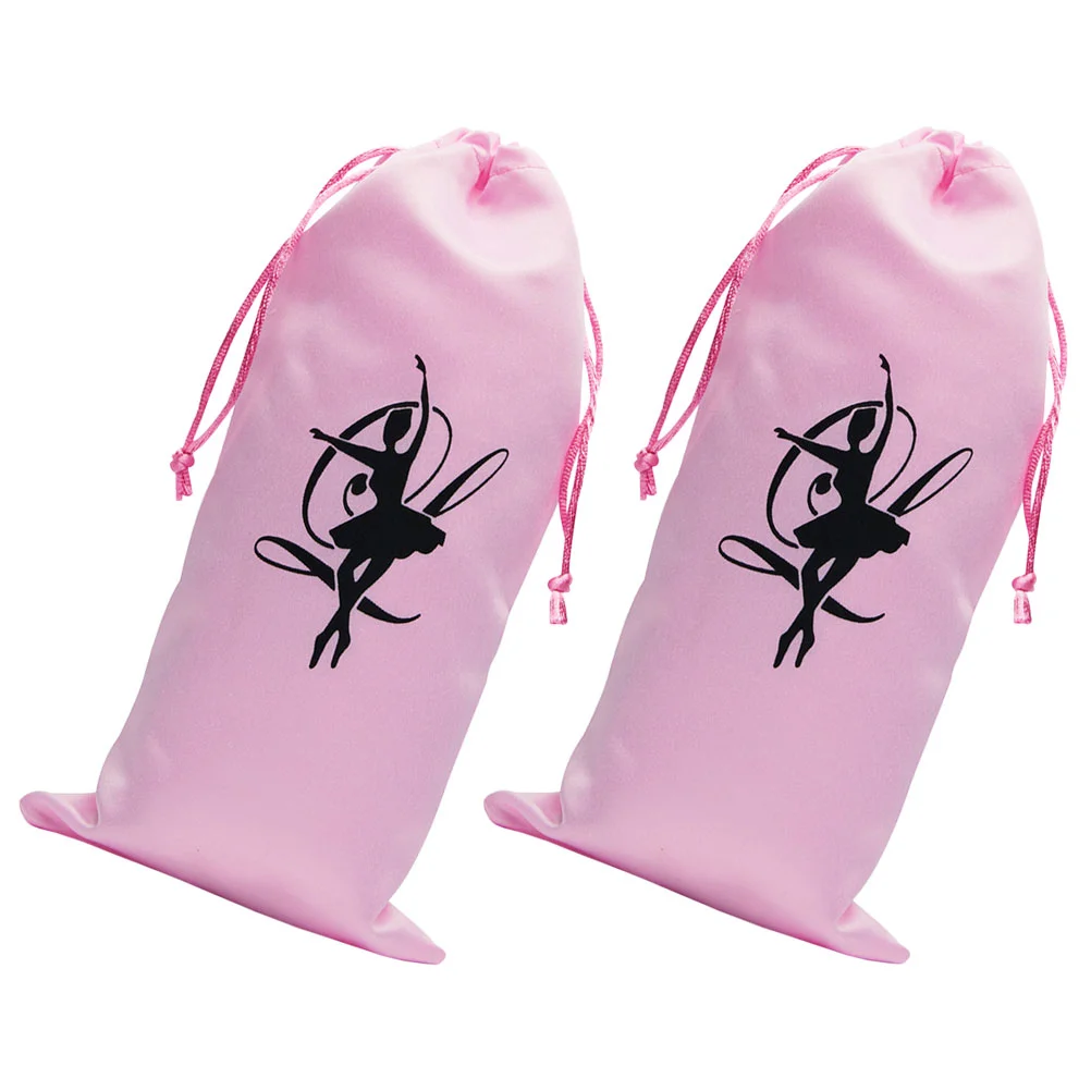 Dance Shoe Pouches Storage Bag Ballet Shoes for Girls Water Proof Pink Satin Bags Bride