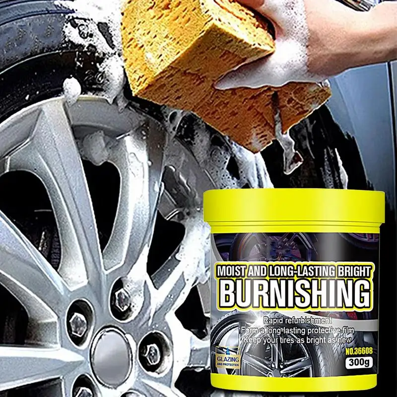 Tire Wax Super Hydrophobic Car Tire Refurbishment Black And Bright Coating Paste 300g Tire Restorer Quick Refurbishment Wheel