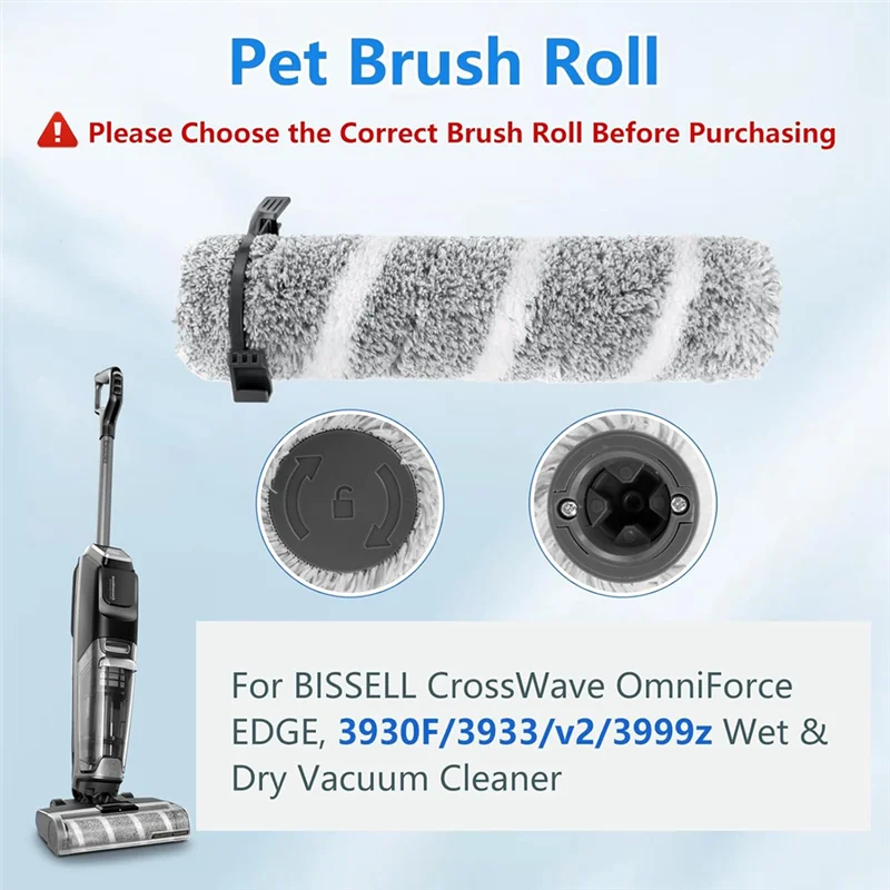 

TKOH-Brush Roll And Filter Parts For BISSELL Crosswave Omniforce EDGE, 3930F/3933/V2/3999Z Wet & Dry Vacuum Cleaner