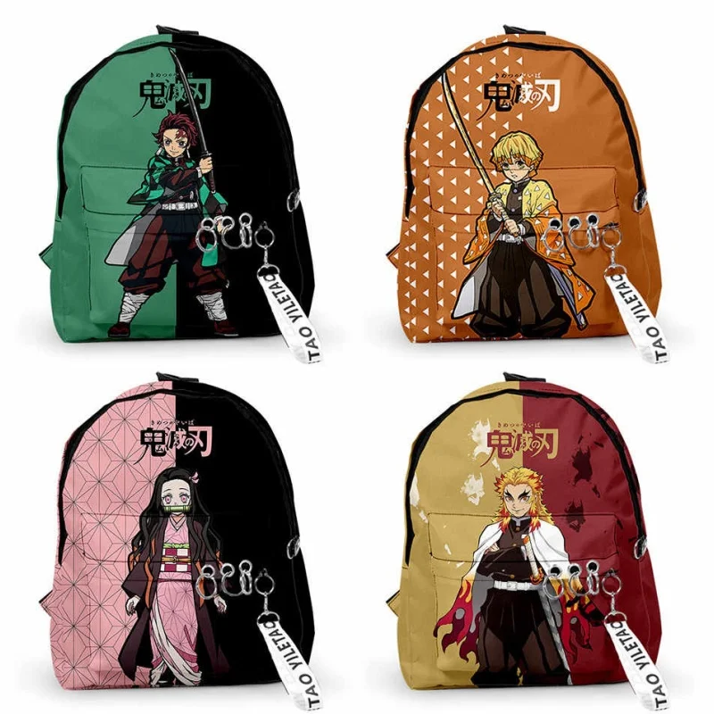 

Рюкзак с 3d принтом аниме «Demon Slayer Tanjiro Nezuko» для больших студентов, школьная сумка, 13-дюймовая сумка для ноутбука, средняя школа