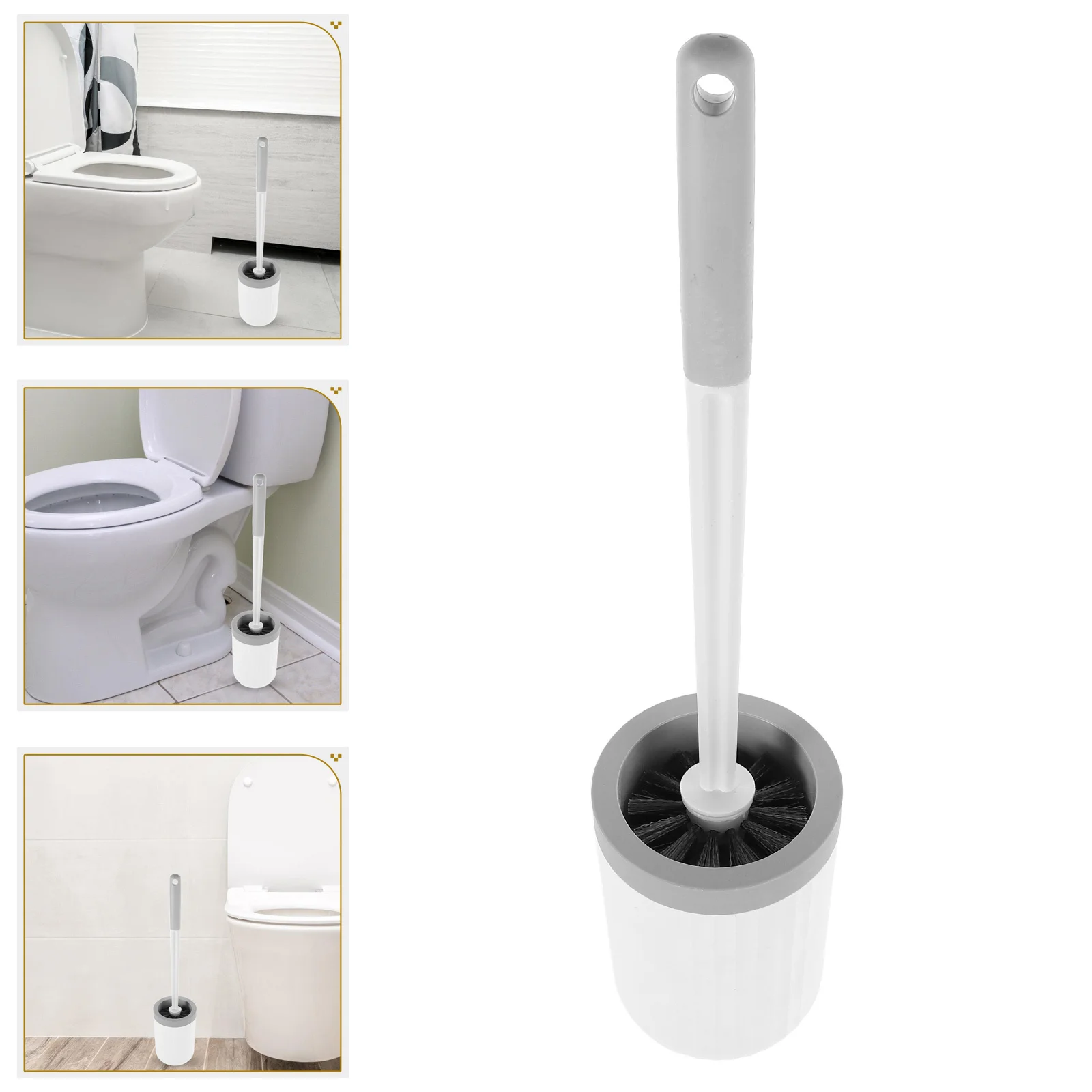 

Long Handle Rv Toilet Brush Wall Mounted Round Head Holder Bathroom Cleaning Tool Floor Scrubber Brush with Long Handle