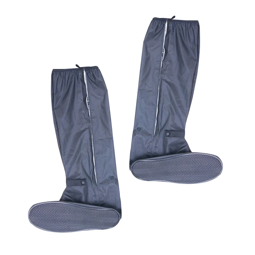 1 Pair Waterproof Rain Boots Thickened Reusable Non-Slip Overshoes For Outdoor Travel Rainproof Shoe Covers Portable Protective