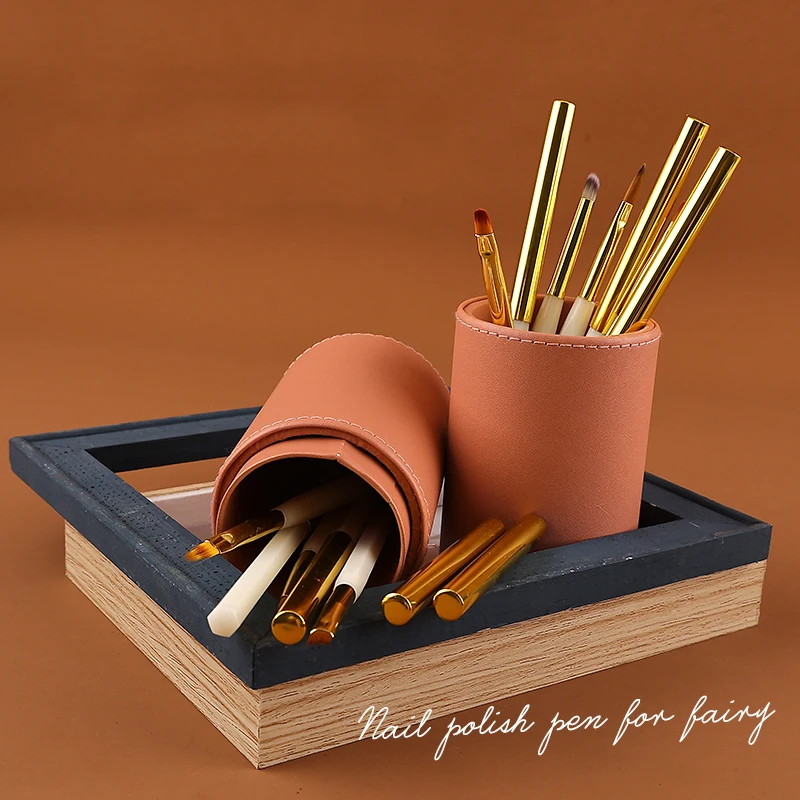 Juego de 12 Uds de Arte de uñas profesional japonés delineador de extensión de Gel UV cepillos planos Kit de pluma de dibujo de pétalos de flores para manicura