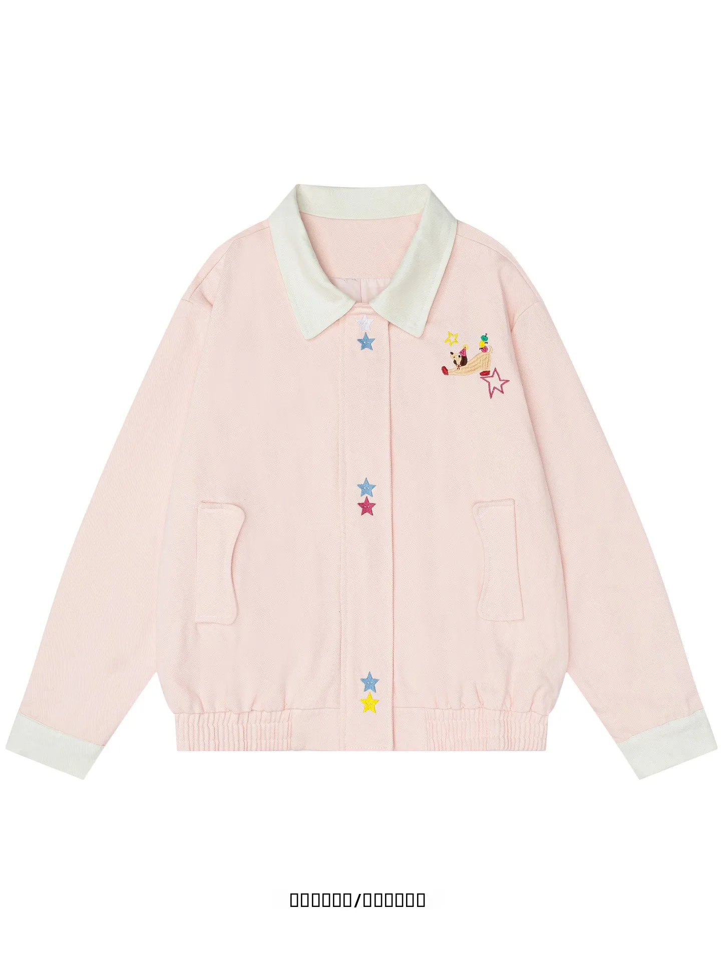 

Женское модное хлопковое пальто Mingming Star с вышивкой, свободного кроя, с длинными рукавами, теплым отложным воротником, для повседневной носки