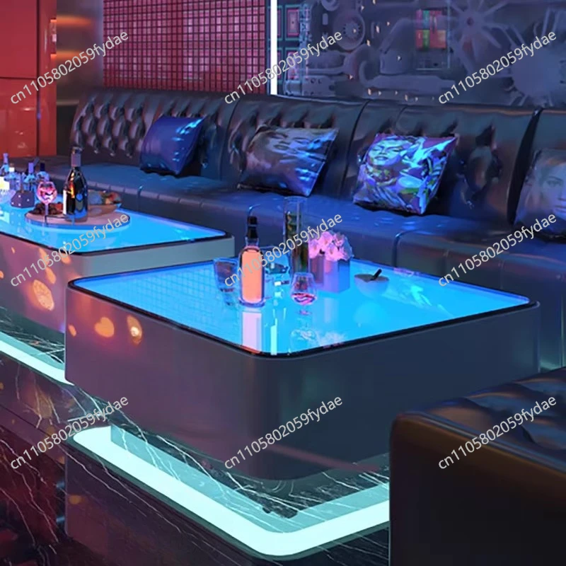 KTV box party room luminous coffee table LED light source bar table lobby clubhouse booth bar customization