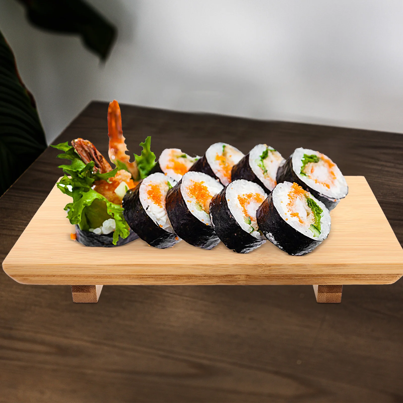 

Bamboo Sushi Board Smooth Design Japanese Food Shop Restaurant Hotel Sashimi Containers Snack Tray Sushi Dish Plate Food