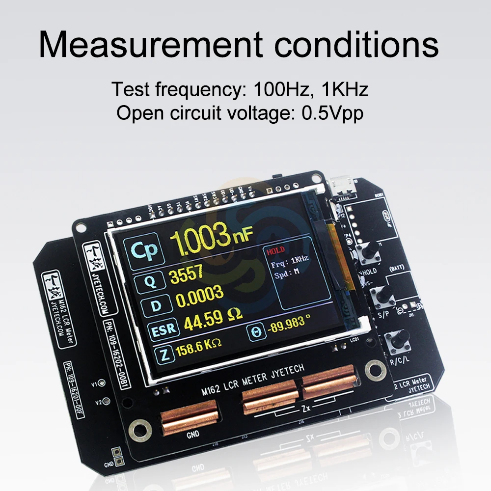 Transistor Tester Frequency Tester PWM Square Wave LCR Meter Voltmeter Full Color Screen Graphics DIY Kit