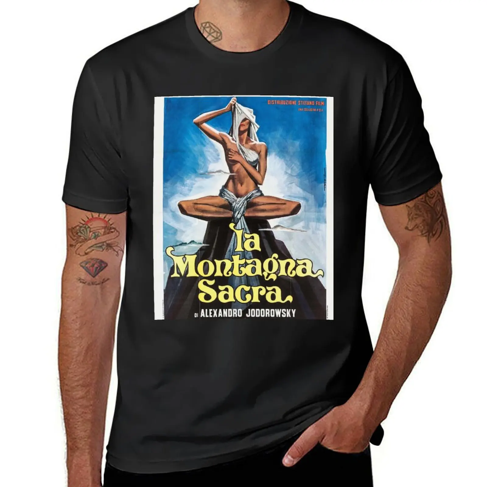 Camiseta de algodón de La Montagna Sacra para hombre, prenda de vestir, talla grande, nueva edición