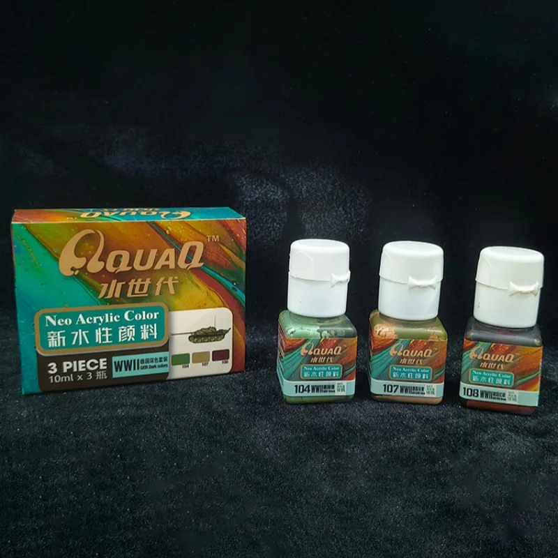 3 Bottle/Set Environmental Water-Borne Spray Paint Battle Tank Model Painting Pigment Multi-Style Green Safety Resin Material