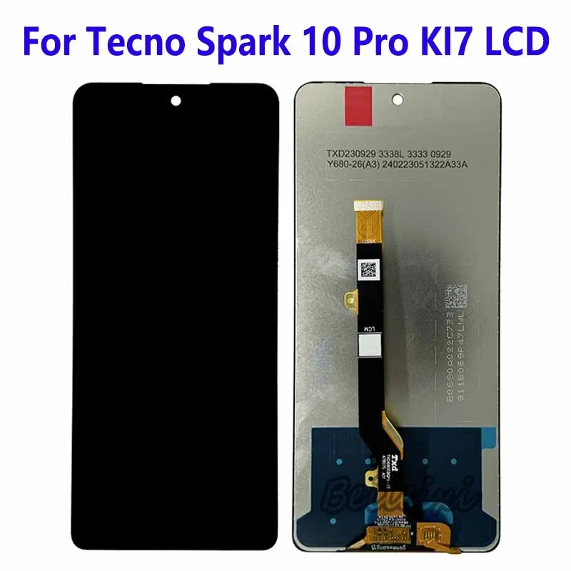 For Tecno Spark 10 Pro KI7 LCD Display Touch Screen Digitizer Assembly Replacement Accessory