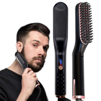Curler Hot Comb Hair Straightener Brush Beard Combs Electric Hair Straightening Curly Iron Brush  Salon Barber Tools For Haircut