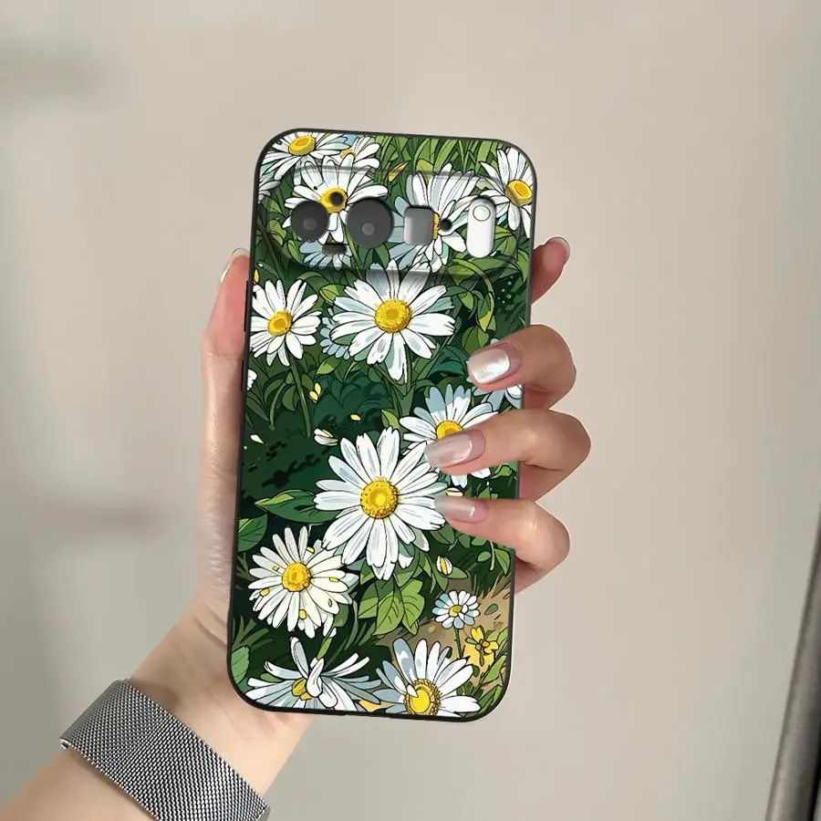 Case for Google Pixel 10A 7a 9a 8a 6 7 8 Pro 10 9 Pro XL 6a Funda Phone Cover Mint Green Daisy Flower view 4