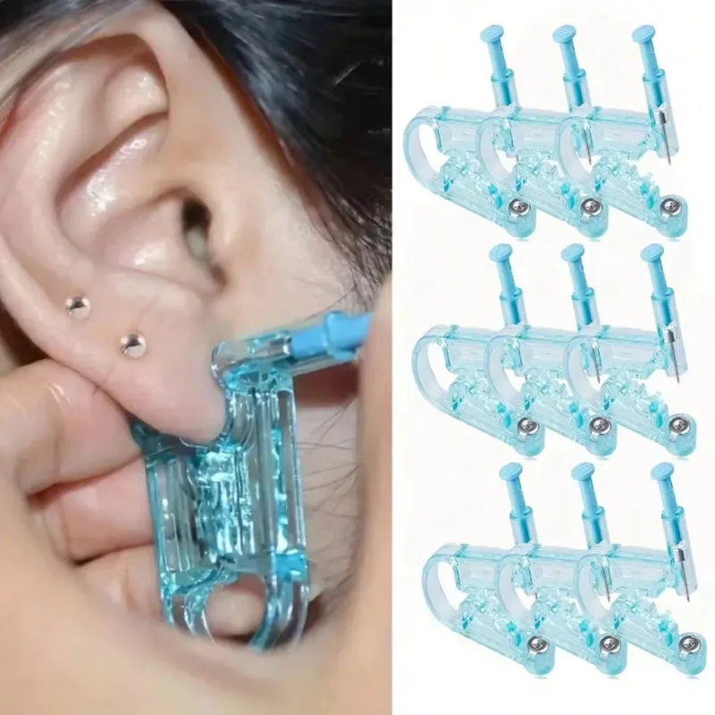 1-6Pcs Disposable Painless Ear Piercing Healthy Sterile Puncture Tool Without Inflammation for Earrings Ear Piercing Gun Set
