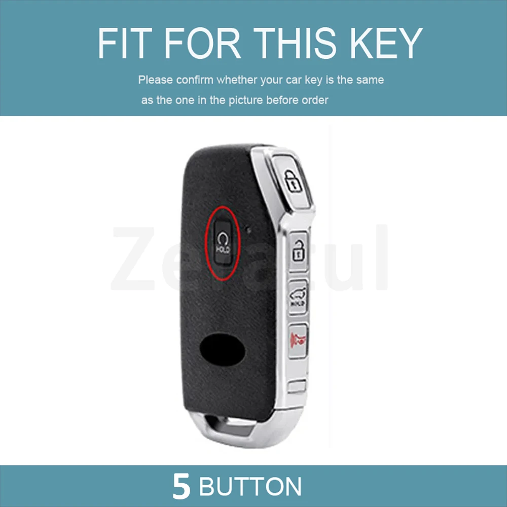 5 Button TPU Car Key Case Cover Auto Shell Fob Holder for Kia Telluride Telluride SX 2021 Sportage R 2022 2023 K5 GT Line Seltos