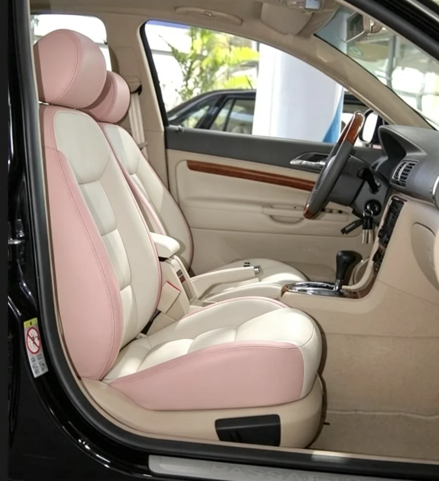 Für Passat B5 2000~2004 Maßgefertigte Autositzbezüge Luxuriöses Nappaleder 100% Passgenau Innenausstattung 360 ° Vollständige Abdeckung – Detail 7