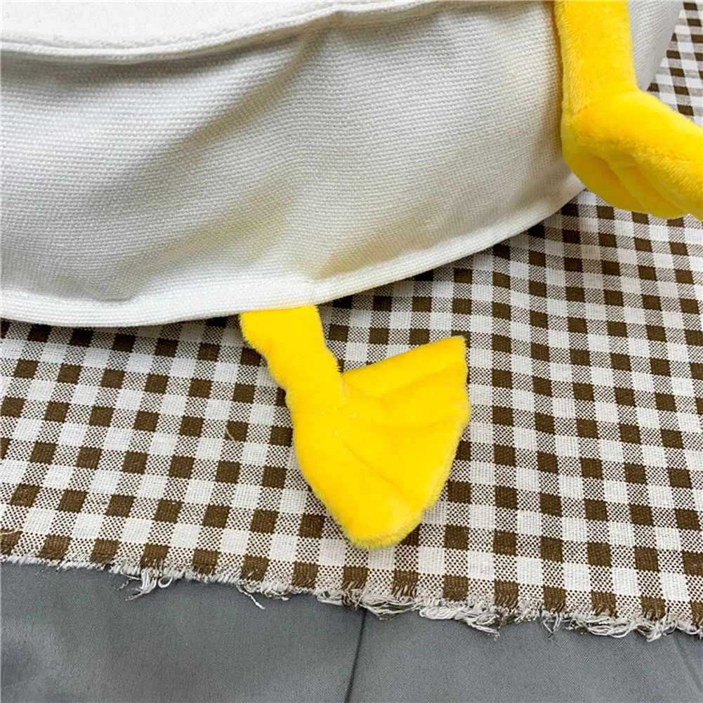 

Women Cute Shoulder Bag Adjustable Strap Canvas Goose Crossbody Bag Large Capacity Goose Animal Satchel Bag Female Outdoor Bag