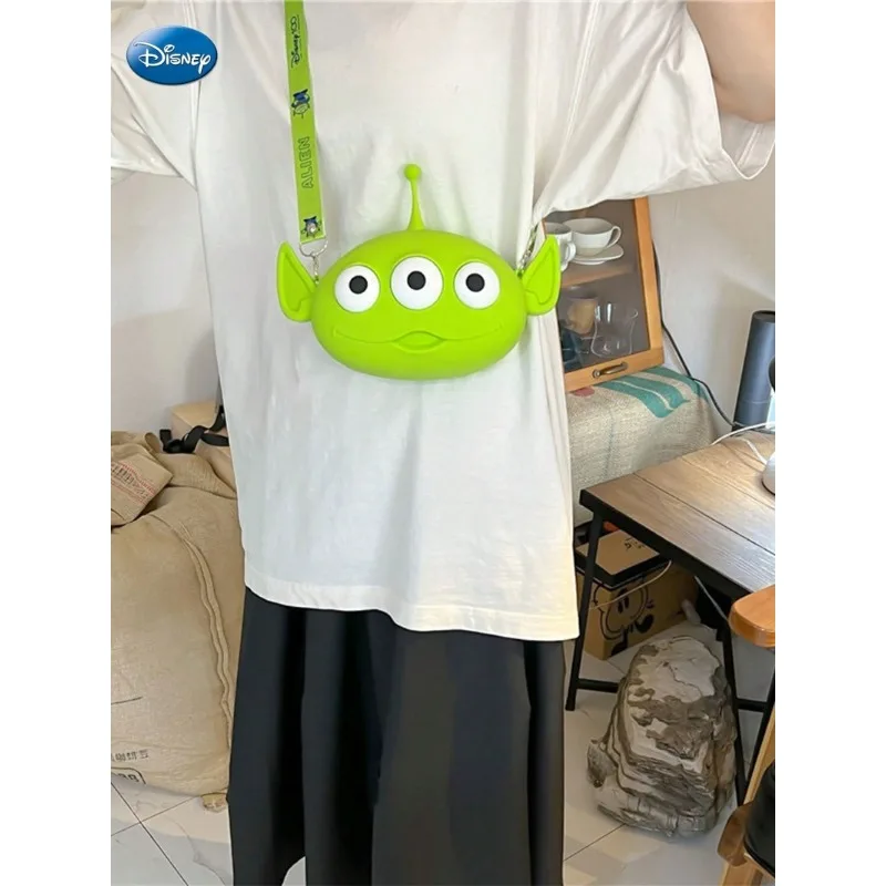 Disney Bag Mike Wazowski Cute Silica Gel and Compact Crossbody Lightweight and Cartoon Girl Pericardial Children Change Storage