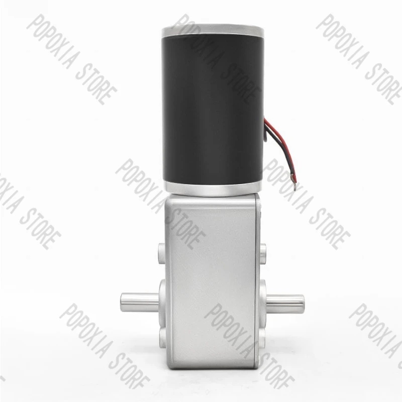 

Turbo Worm DC Reduction Motor High Torque Low Speed Regulation 12V24V Forward And Reverse Dual Output Shaft