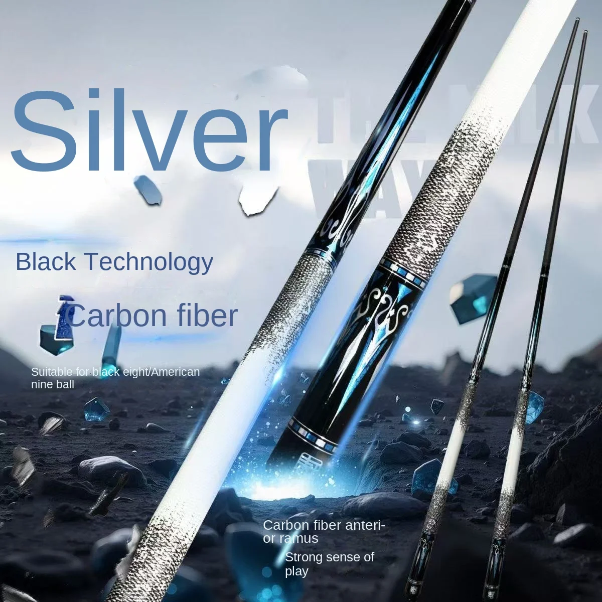 

Карбоновый бильярдный кий для китайского бильярда (восьмерка) и американского пула (девятка), специальный, с наконечником 10.5/11.8/12.4 мм