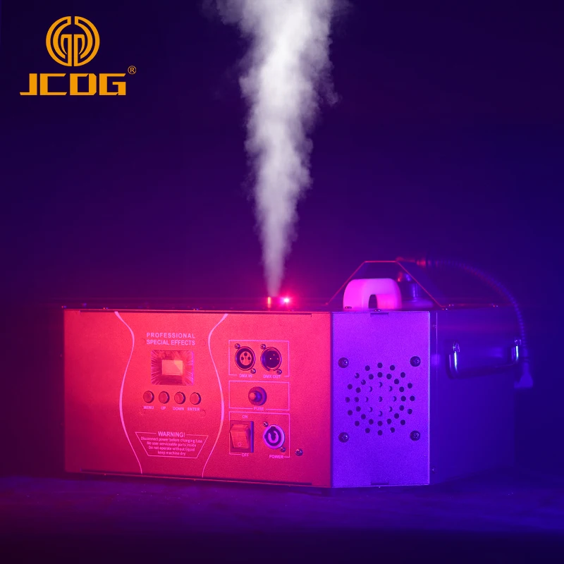 JCDG 3000w Dj Disco Output Stage Rgb Led Air Column Effect Fog Machine With Remote Dmx512 Smoke Machine Wedding Perform Hot Sell