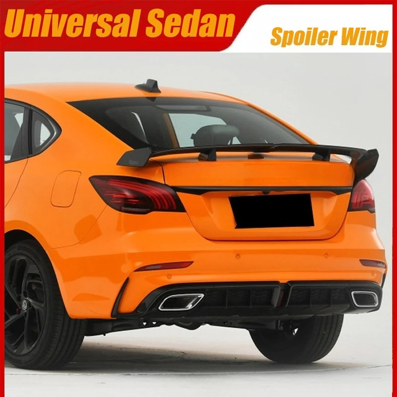 

Universal Sedan Spoiler Wing sports Car Refit Rear Trunk Lid tail refitted Styling body kits Guard Board Tuning Accessories