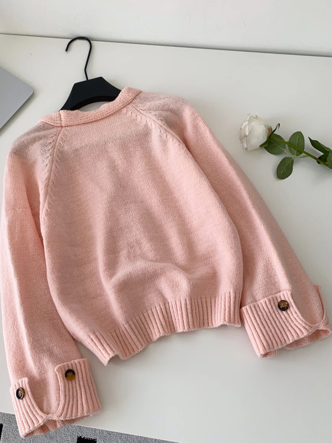 優しい風スレ ボタンアップまたはカジュアルVネックセーターコート レディース ルーズフィット スリミング 冬用アウター ニット ロングスリーブ