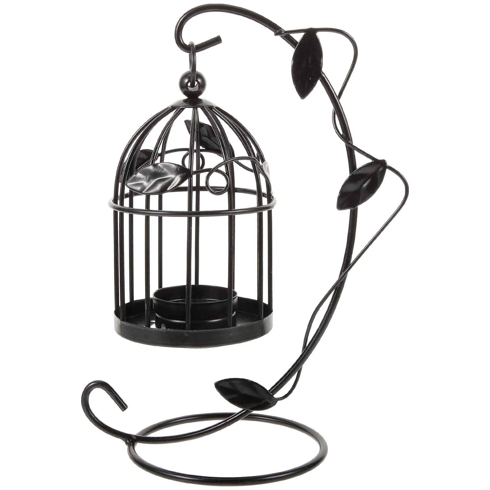 

1Pcs Birdcage Candlestick Vintage Iron Holder with Hanging Design for Home Wedding Party Decor Indoor Outdoor Use Black